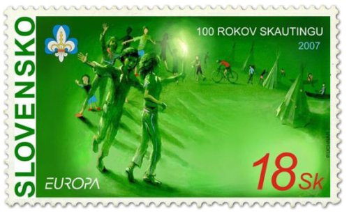 Také Slovenští skauti pokřtí známku k 100. výročí založení skautingu