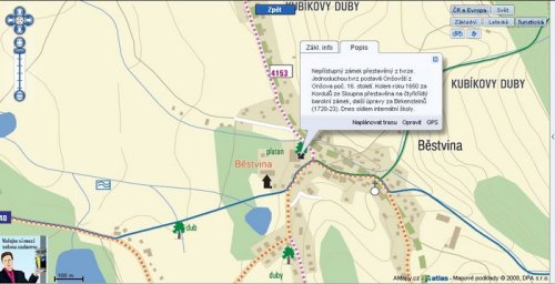 Turistická mapa na Amapy.cz