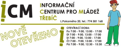 Třetí Informační centrum pro mládež na Vysočině je v Třebíči
