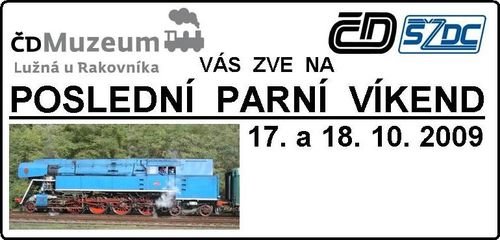 Poslední parní víkend v muzeu Lužná u Rakovníka