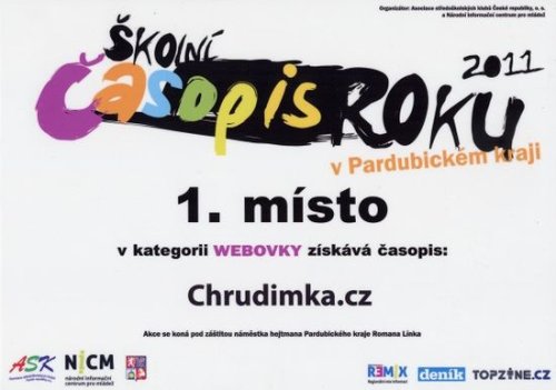 Školním časopisem roku se stala Chrudimka.cz