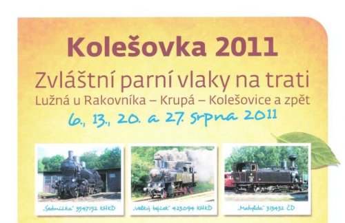 Kolešovka 2011 - zvláštní parní vlaky v srpnu