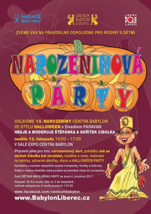 Centrum Babylon pořádá narozeninovou párty pro děti