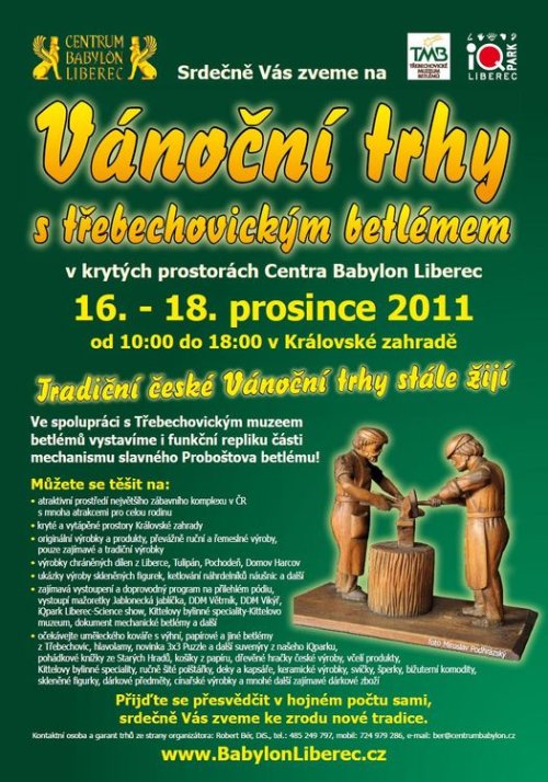 Babylon láká na vánoční trhy s Třebechovickým betlémem