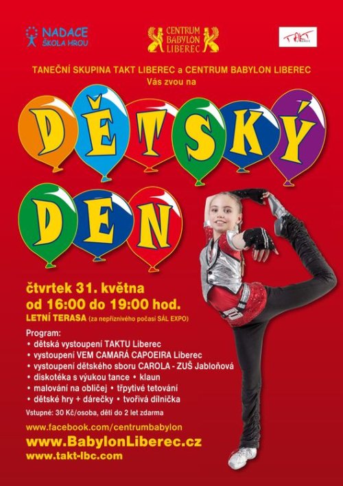 Děti zvou na „DĚTSKÝ DEN“ do Centra Babylon Liberec