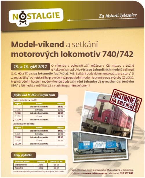 Model-víkend a setkání motorových lokomotiv 740/742