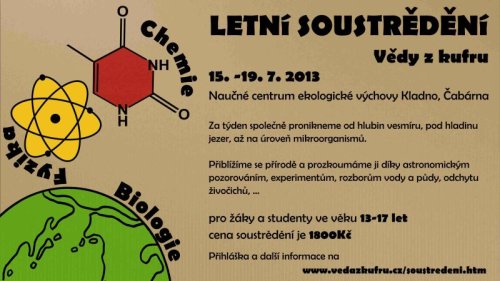 Staňte se na týden fyzikem, biologem nebo chemikem