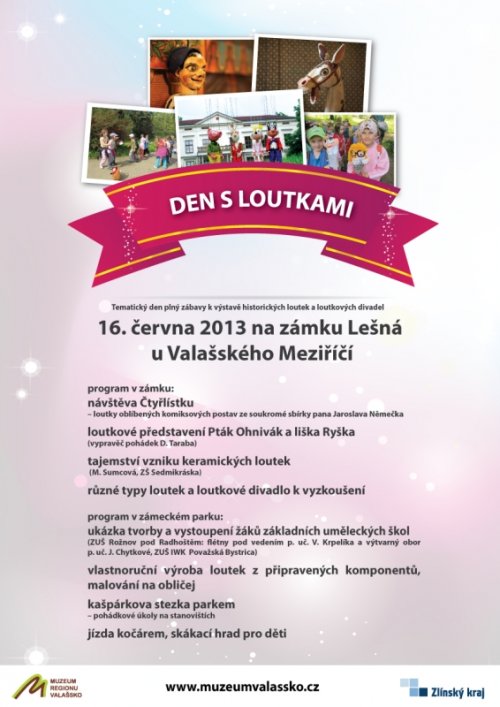 Den s loutkami v zámeckém parku Lešná