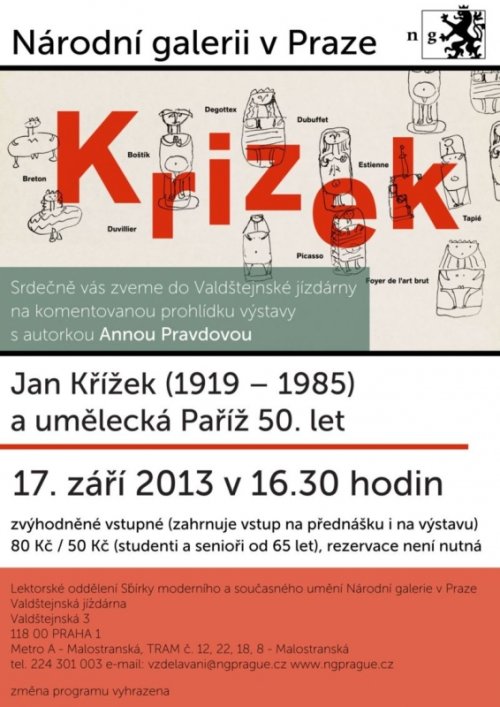 Národní galerie zve na komentované prohlídky výstavy Jan Křížek