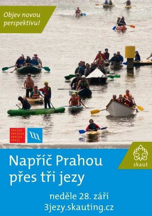 Skauti a skautky zvou: Splujme tři pražské jezy! Přidejte se také letos k nim a odneste si nezapomenutelné zážitky
